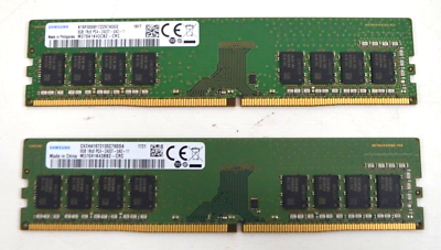 #ad Samsung DDR4 16GB 2x8GB 1Rx8 PC4 2400T UA2 11 M378A1K43CB2 CRC RAM Memory $24.95
