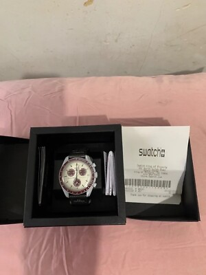 #ad Swatch Mission To Pluto Gray Unisex Adult Watch SO33M101 NEVER WORN brandNEW $450.00