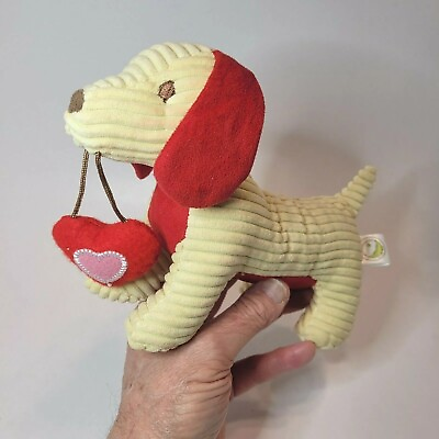 #ad Animal Adventure DOG PET TOY Stuffed Animal Dog Ribbed Corduroy Valentines Day $7.95