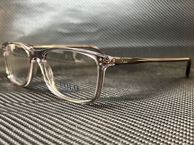 #ad Ralph Lauren Polo PH2155 5413 Transparent Grey Rectangle Men#x27;s 54 mm Eyeglasses $85.05