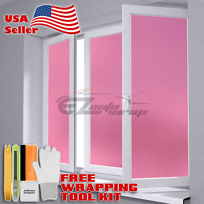 #ad 【Frosted Film】 Pink Glass Home Bathroom Window Security Privacy Sticker Sheet $219.99