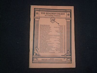 #ad #ad 1929 FEBRUARY THE READER#x27;S DIGEST SOFTCOVER BOOK NUMBER 82 ORANGE COVERS J 9925 $35.00