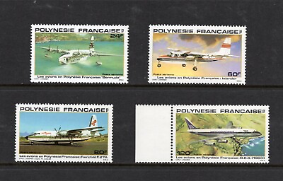 #ad R4251 French Polynesia 1979 aviation airplanes SHORT SET 4v. MNH $3.47