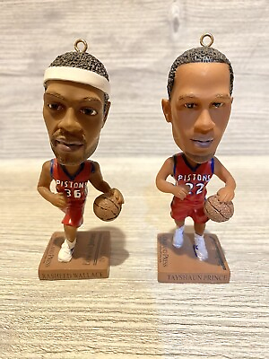 #ad NBA Detroit Pistons Wallace And Prince Mini Bobble Heads $9.99
