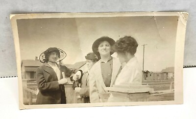 #ad Vintage Photograph Ladies Get Together After Church Great Hats Ephemera 1930s $14.98