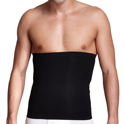 #ad Sauna Slimming Belt Male Lower Tummy Control Shapewear Corset Black Bodice $9.51