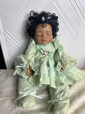 #ad Doll African American weighted baby made from soft rubber and cloth body 19quot; $30.00