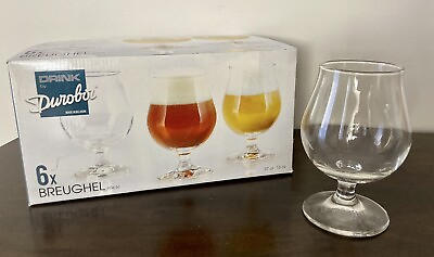 #ad NEW IN BOX Durbor Brueghel Beer Snifter Glass 13 oz Set of 6 Made in Belgium $34.97