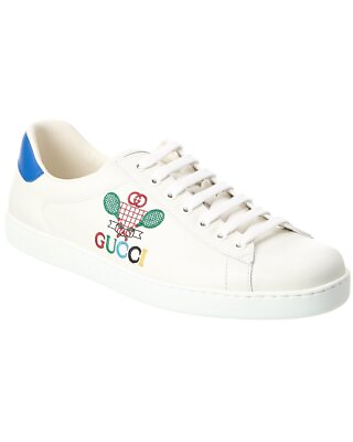 #ad Gucci Ace Tennis Leather Sneaker Men#x27;s White 7.5 $457.99