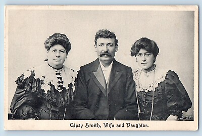 #ad Evangelist Postcard Gipsy Smith Wife And Daughter c1905 Unposted Antique $49.95