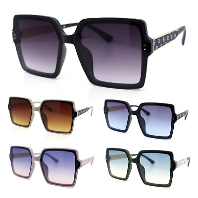 #ad Womens Inset Lens Rectangular Butterfly Chic Plastic Fashion Sunglasses $13.95