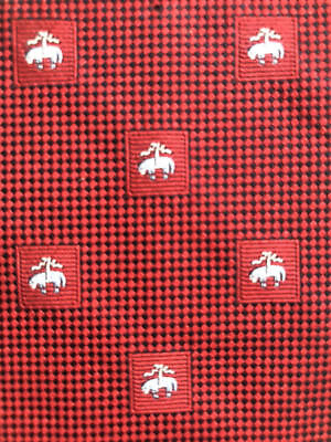 #ad BROOKS BROTHERS EUC Red Black Check White Fleece Pattern Silk Tie 58¾ x 3¼ $14.75