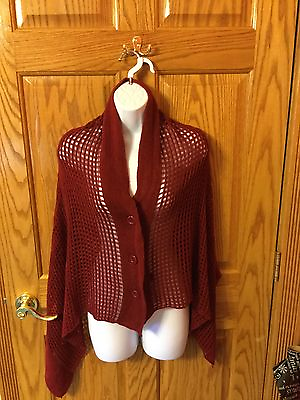#ad Women#x27;s Buttoned Knit Wrap. One Size NEW $27.95