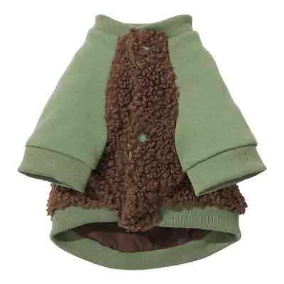 #ad Dog Coat Brown amp; Green Size Small Bark Home Varsity Jacket $12.95