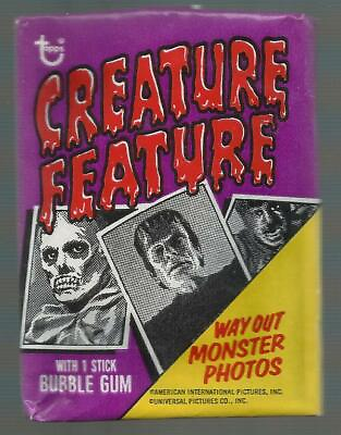 #ad 1973 TOPPS CREATURE FEATURE UNOPENED PACK THIS FUN PACK ALMOST 50 YEARS OLD $14.94