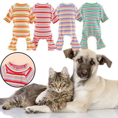 #ad Dog Pajamas Soft Warm Knited Jumpsuit Cute Pet Clothes for Small Medium Pet Ḿ $6.72