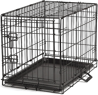 #ad Secure Pet Cage for Extra Small Dogs Black Removable Floor Tray $50.46