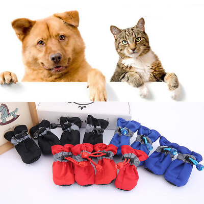 4Pcs Pet Dog Shoes Anti slip Boots Socks for Small Puppy Dog Non slip Outdoor $3.47