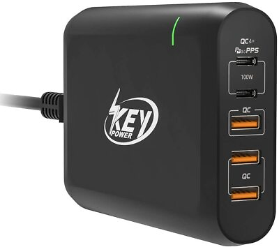 #ad 100W 5 Port Power Delivery Quick Charger Station USB C Charger for MacBook Pro $35.99