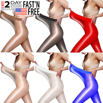 #ad High Gloss Pantyhose Tights Super Oil Shiny Glossy Stockings Hosiery Plus Size $10.99