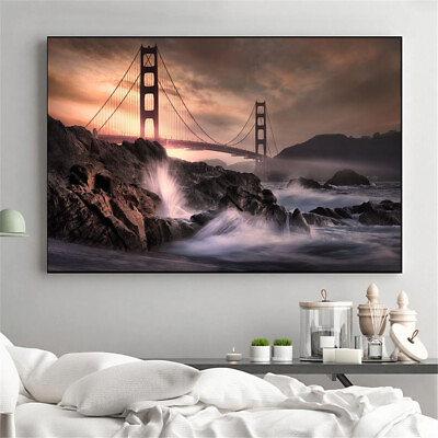 #ad Landscape Canvas Painting Sunset Posters and Prints Wall Picture $21.61