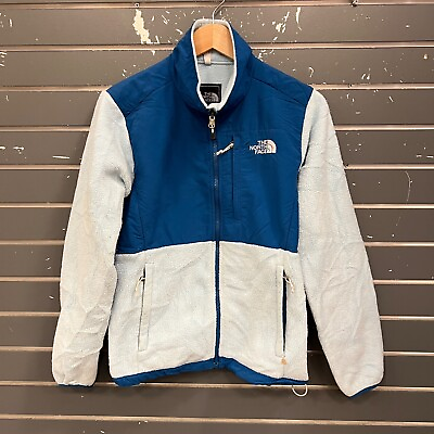 #ad Vtg North Face Denali Jacket Full Zip Fleece Blue Womens Sz S $12.00