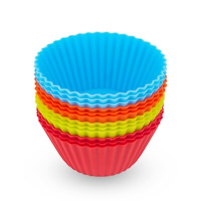 #ad Cupcake Liners Silicone Baking Cups Reusable Mini Cupcake Liner Muffin Liners $9.55