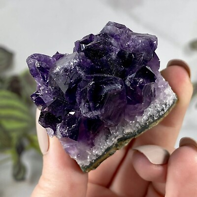 #ad Natural Amethyst Stone Cluster Raw Purple Crystal Specimen Minerals Home Decor $14.90