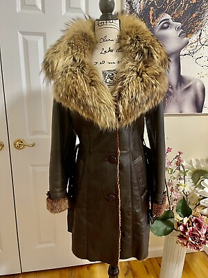 #ad women#x27;s fashionable sheepskin coat natural Size M $400.00