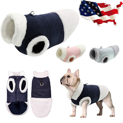 #ad Winter Jacket Vest Warm Fleece Lined Dog Coat Pet Cat Puppy for French Bulldog $14.99