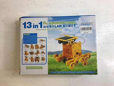 #ad New Gahoo 13 In 1 SOLAR POWERED ROBOT KIT Educational DIY Toy Series #2115A $13.99