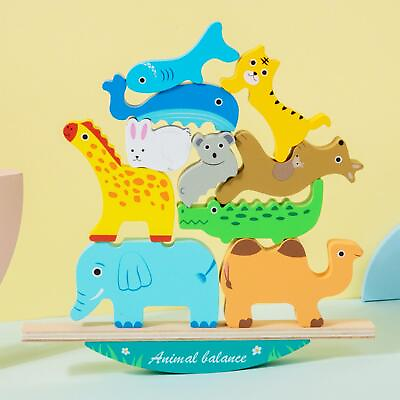 #ad Balance Block Toy Sensory Toy Developmental Animal Stacking Building Blocks $18.51
