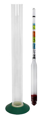 #ad Home Brew Ohio Triple Scale Hydrometer and Test Jar Combo $13.06