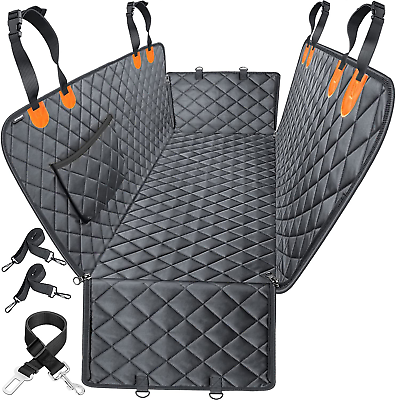 #ad Dog Seat Cover Waterproof Nonslip Heavy Duty Hammock Scratch Proof Black Orange $49.01