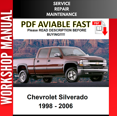 #ad CHEVROLET SILVERADO 2001 2002 2003 2004 2005 2006 SERVICE REPAIR WORKSHOP MANUAL $3.00