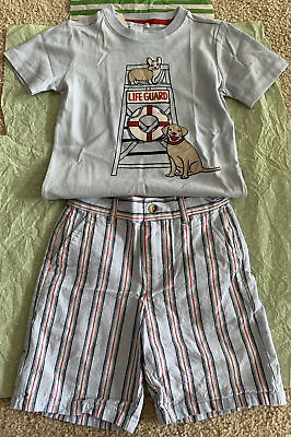 #ad RARE NEW JANIE AND JACK 3T 2013 SUMMER LIFEGUARD DOGS AND MATCHING SHORTS SET $94.00
