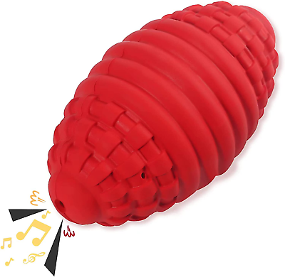 #ad Squeaky Football Dog Toys for Aggressive Chewers: Non Toxic Natural Rubber Puppy $12.97