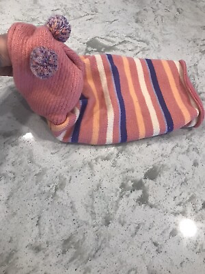 #ad Dog Sweater Fleece lined w Hoodie and Hoodie Palms Sz Small Medium Pink $16.11