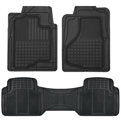#ad 3 Piece All Weather Rubber Premium Front amp; Rear Set Auto Floor Mats for SUV Car $39.50