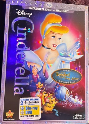#ad Cinderella Blu ray DVD 2012 2 Disc Set DIAMOND EDITION Disney $10.49
