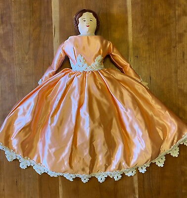 #ad Vintage Cloth Doll HANDMADE with Clothing Beautiful Doll Dress Braided Hair $19.99