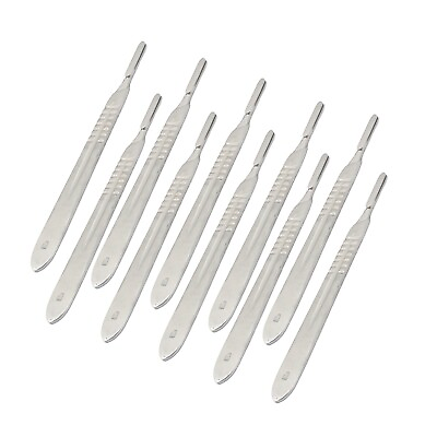 #ad 10 Pcs Steel Carbon Surgical Scalpel Stainless Steel 4 # Handle $8.80