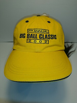 #ad Ahead Vintage Yellow Big Ball Classic Big Baller Strapback Ball cap hat NWT $9.85