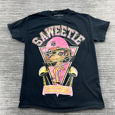 #ad Saweetie Shirt Size M Mens Nation Championship Rapper Hip Hop Tee T shirt Black $12.99
