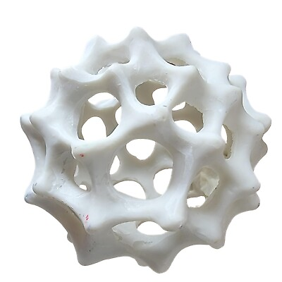 #ad Open Web 3 in Ball Wall Sculpture Organic Sphere Lace White Outdoor Safe Round $25.00