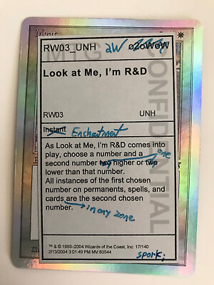 #ad MTG Look at Me I#x27;m Ramp;D 17 140 Unhinged Foil *NEAR MINT* $100.00