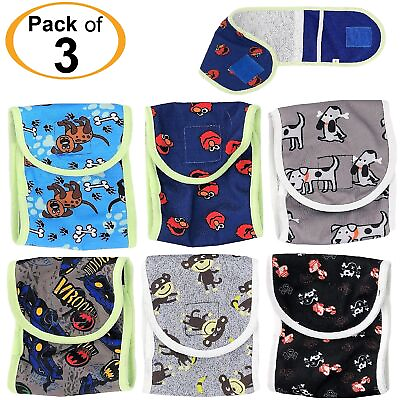 #ad SET 3pcs Diapers Male Boy BELLY BAND Reusable Washable For SMALL Dogs XXS L $11.99