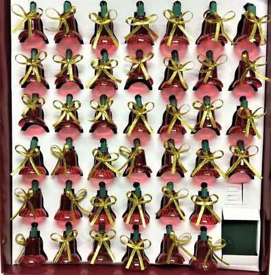 #ad 40 Musical Red Bell Light Set with Gold Bows $54.95