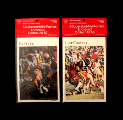#ad 1980 NFL Marketcom Super Star Mini Posters Pat HadenL.McCutcheonTerry Bradshaw $48.00