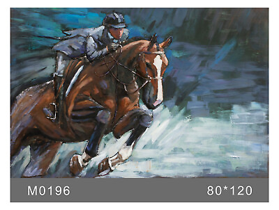 #ad Modern Fashion abstract horse painting 3d metal wall art Jockey Home Decor Sale $99.50